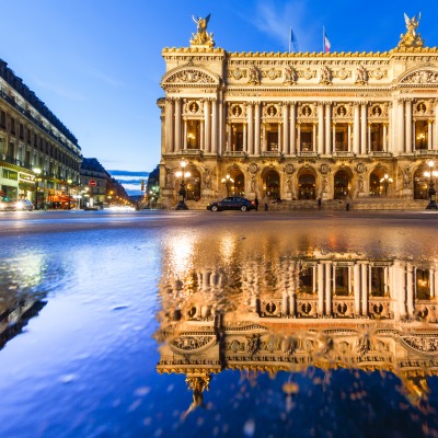отражение здание Гранд-опера Франция France Париж Palais Garnier Paris Paris Opera Опера Гарнье