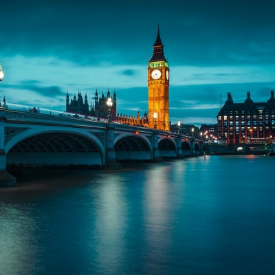 Темза мост биг-бен ночь Англия Лондон