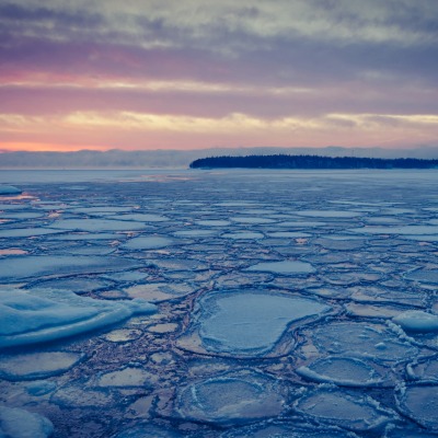 лед зима озеро
