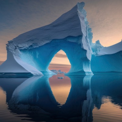 айсберг арка море лед